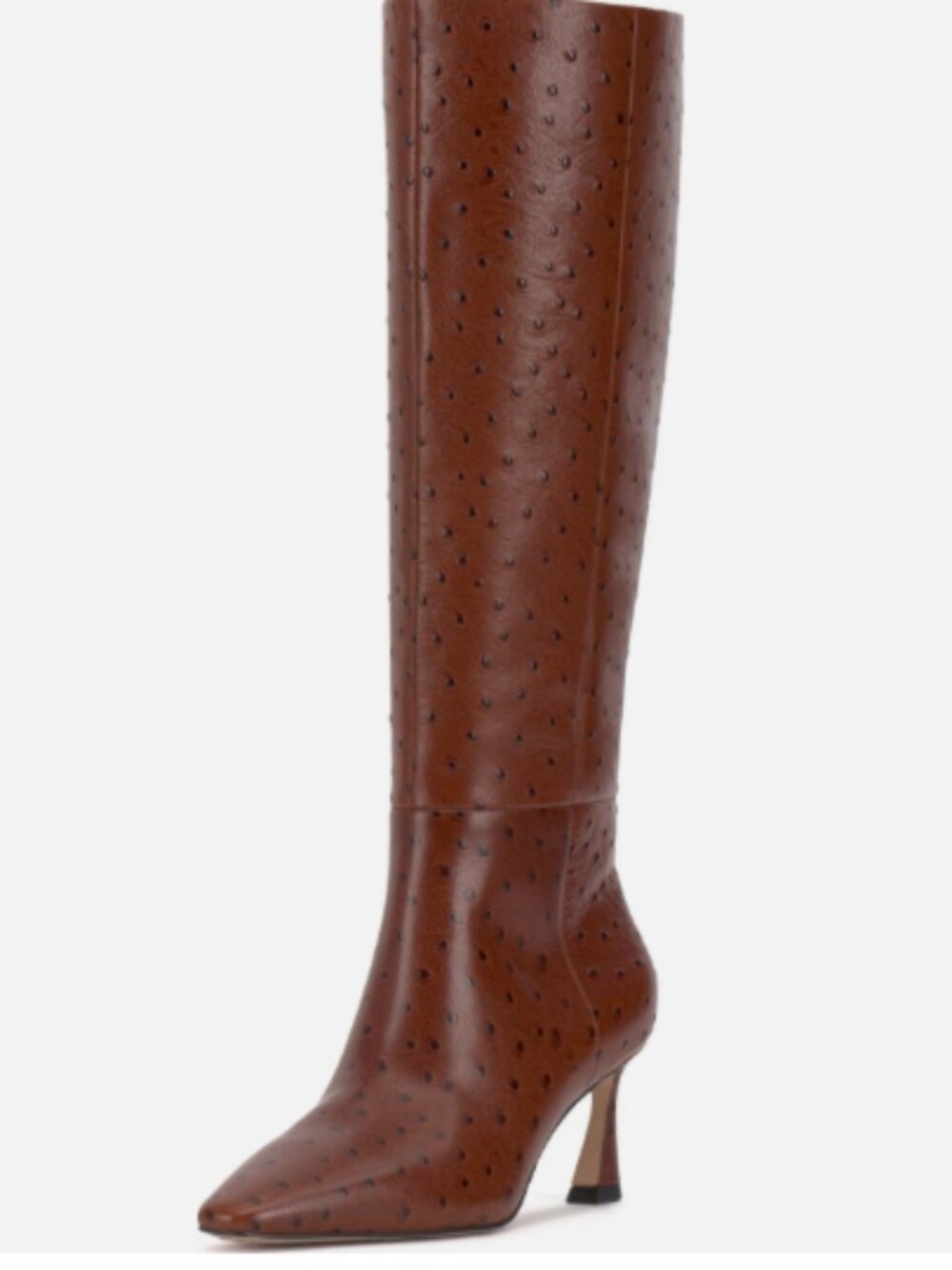 Vince Camuto Medium Leather Knee Boot Sutton-Whiskey-8M-NEW-A656142 - Picture 1 of 2